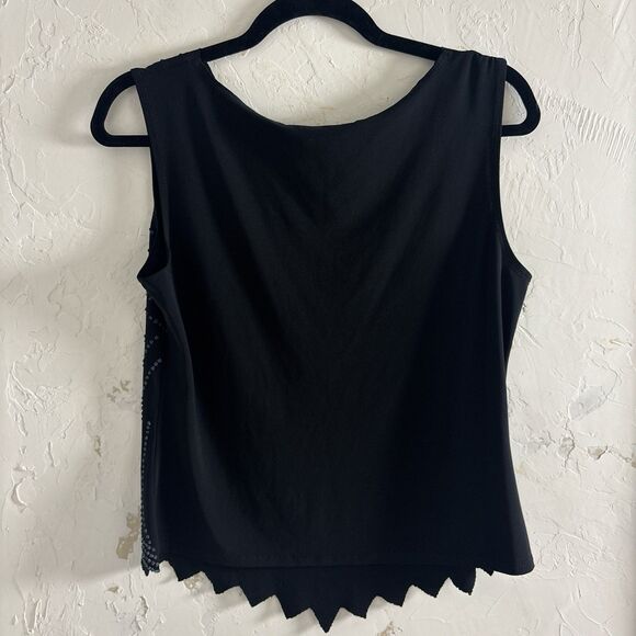 Vintage MSK Heavily Beaded Tank Blouse Size Large Whimsigoth Fairy - Picture 2 of 6